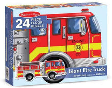 Load image into Gallery viewer, Melissa and Doug 24 Piece Floor Puzzle - Fire Truck