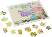 Load image into Gallery viewer, Melissa and Doug 48 Piece Wooden Tray Jigsaw Puzzle - Mermaids