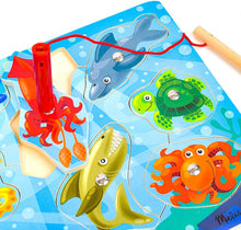 Load image into Gallery viewer, Melissa and Doug Wooden Magnetic Fishing Puzzle
