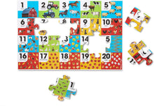 Load image into Gallery viewer, Melissa and Doug 24 Piece Floor Puzzle - Farm Numbers