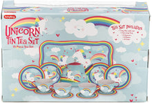 Load image into Gallery viewer, 15 Piece Unicorn Tin Tea Set