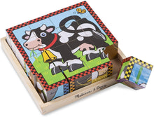 Load image into Gallery viewer, Melissa and Doug 24 Piece Farm Cube Puzzle