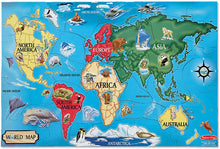 Load image into Gallery viewer, Melissa and Doug 33 Piece Floor Puzzle - World Map