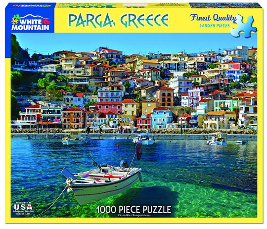 White Mountain 1000 Piece Jigsaw Puzzle - Parga, Greece