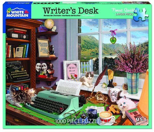 White Mountain 1000 Piece Jigsaw Puzzle - Writer's Desk
