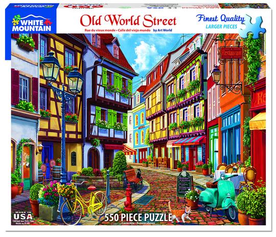 White Mountain 550 Piece Jigsaw Puzzle - Old World Street