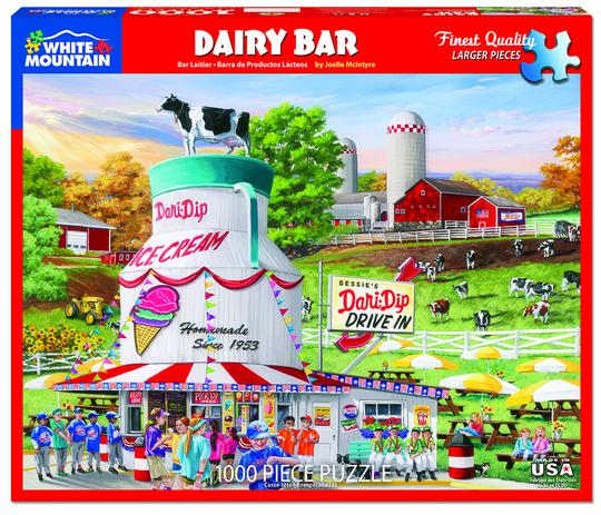 White Mountain 1000 Piece Jigsaw Puzzle - Dairy Bar
