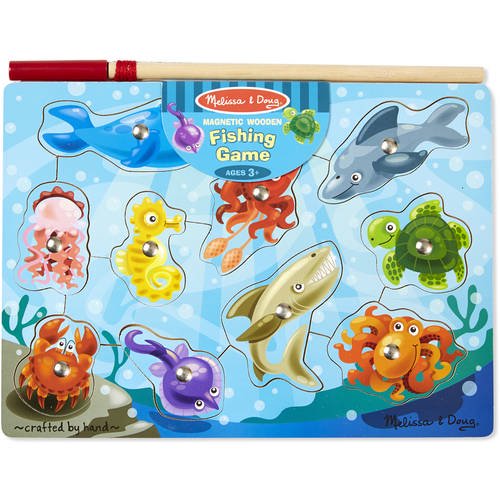 Melissa and Doug Wooden Magnetic Fishing Puzzle