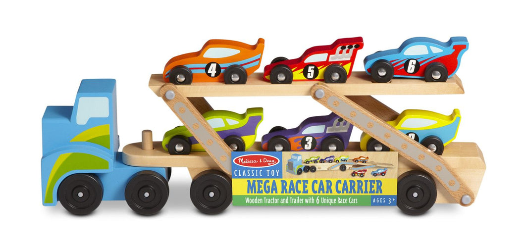 Melissa and Doug Mega Race Car Carrier