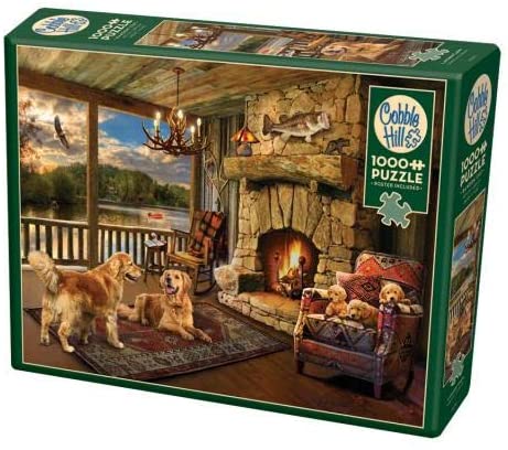Cobble Hill 1000 Piece Jigsaw Puzzle - Lakeside Cabin