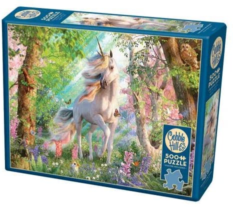 Cobble Hill 500 Piece Jigsaw Puzzle - Unicorn in the Woods