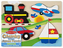 Load image into Gallery viewer, Melissa and Doug 20 Piece Wooden Chunky Puzzle - Vehicles
