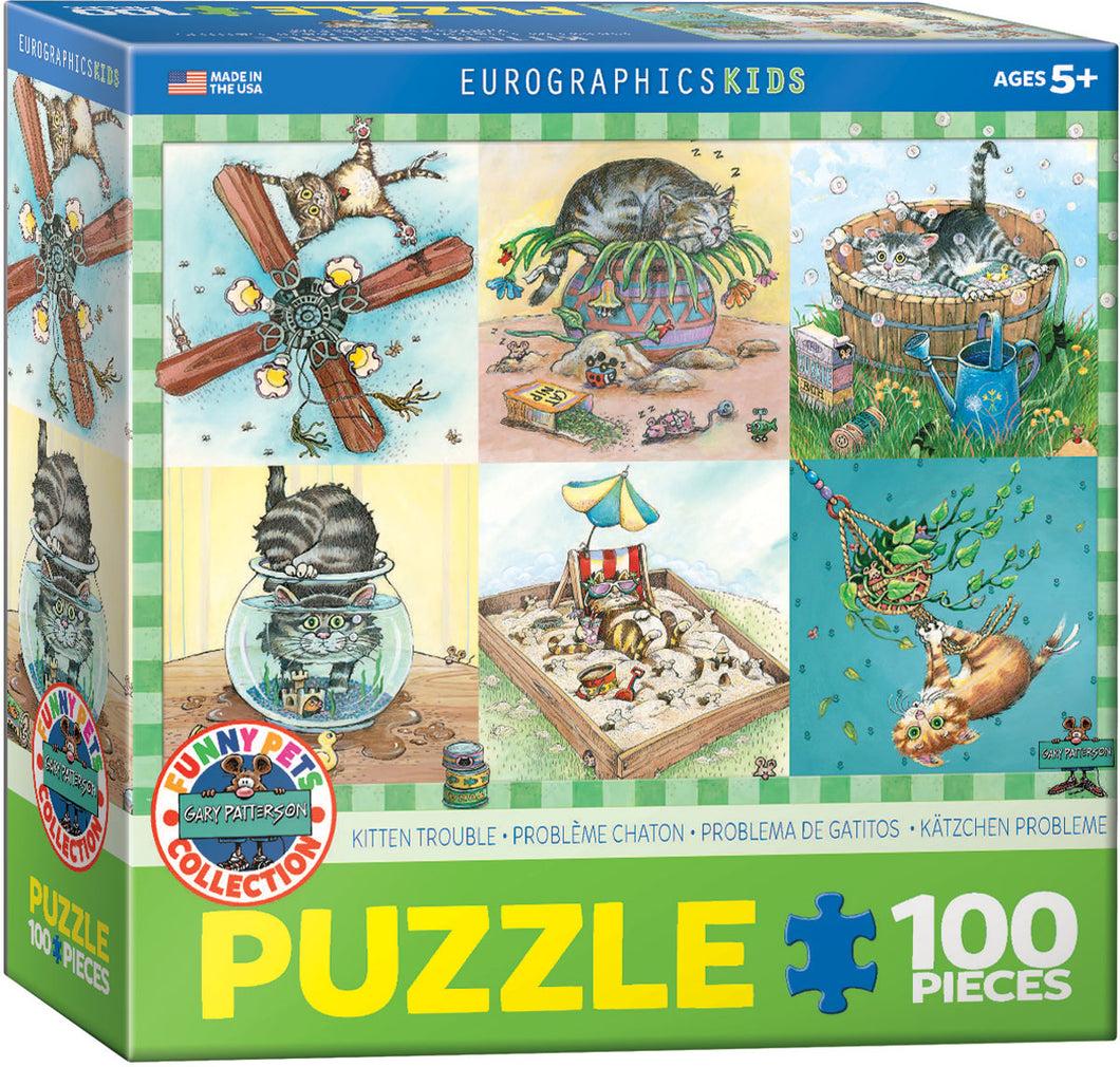 Eurographics 100 Piece Jigsaw Puzzle - Kitten Trouble