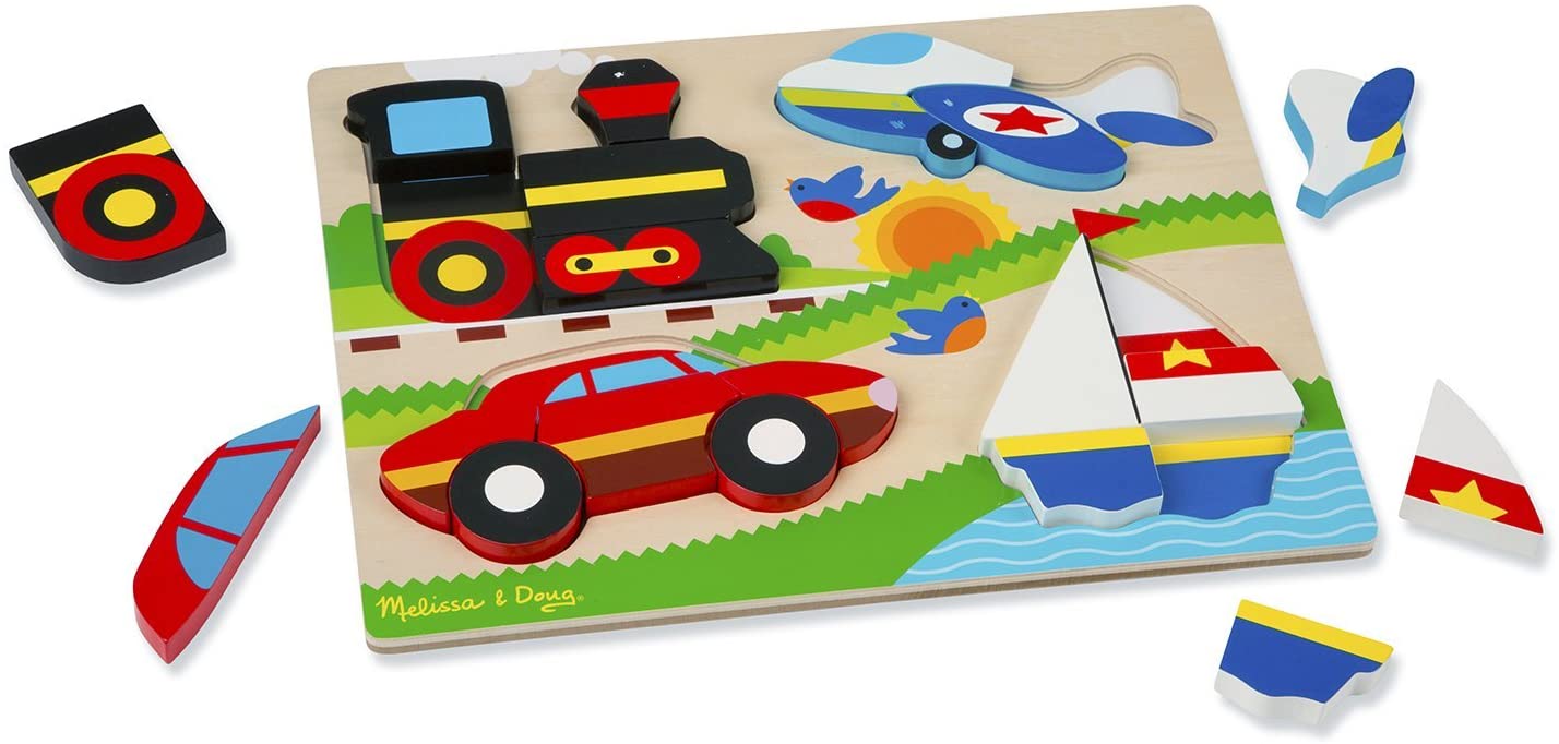 Melissa and Doug Kids Puzzle in legno con suoni. Scegli tra 4