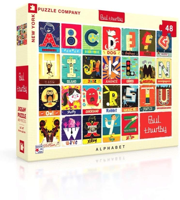 New York Puzzle 48 Piece Jigsaw Puzzle - Paul Thurlby Numbers