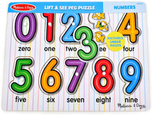 Load image into Gallery viewer, Melissa and Doug Wooden Peg Puzzle - Numbers
