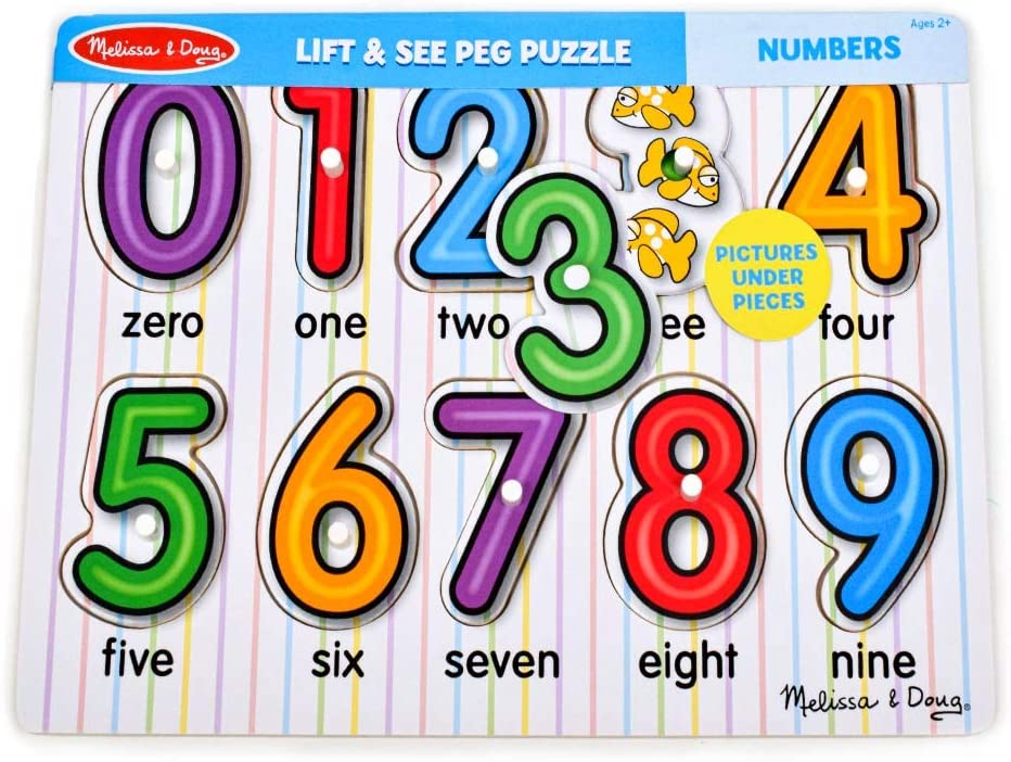 Melissa and Doug Wooden Peg Puzzle - Numbers