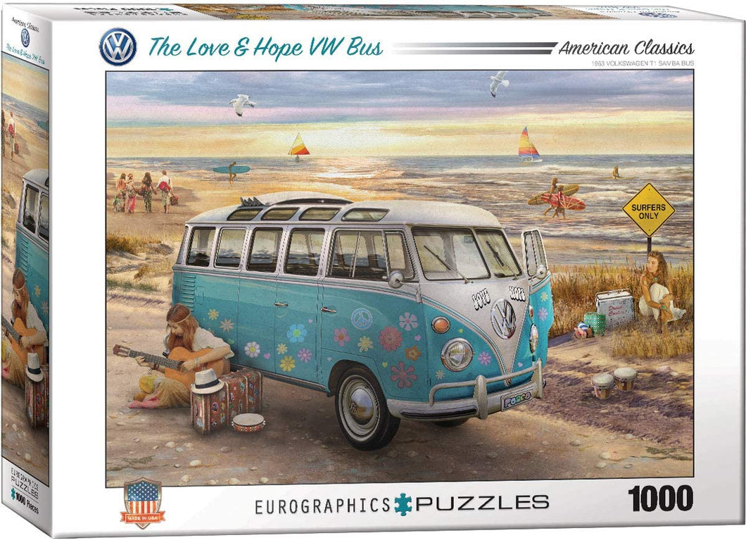 Eurographics 1000 Piece Jigsaw Puzzle - The Love and Hope VW Bus