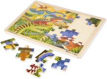 Load image into Gallery viewer, Melissa and Doug 24 Piece Wooden Tray Jigsaw Puzzle - Dinosaurs
