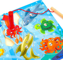 Load image into Gallery viewer, Melissa and Doug Wooden Magnetic Fishing Puzzle
