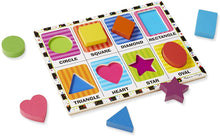 Load image into Gallery viewer, Melissa and Doug Wooden Chunky Puzzle - Shapes
