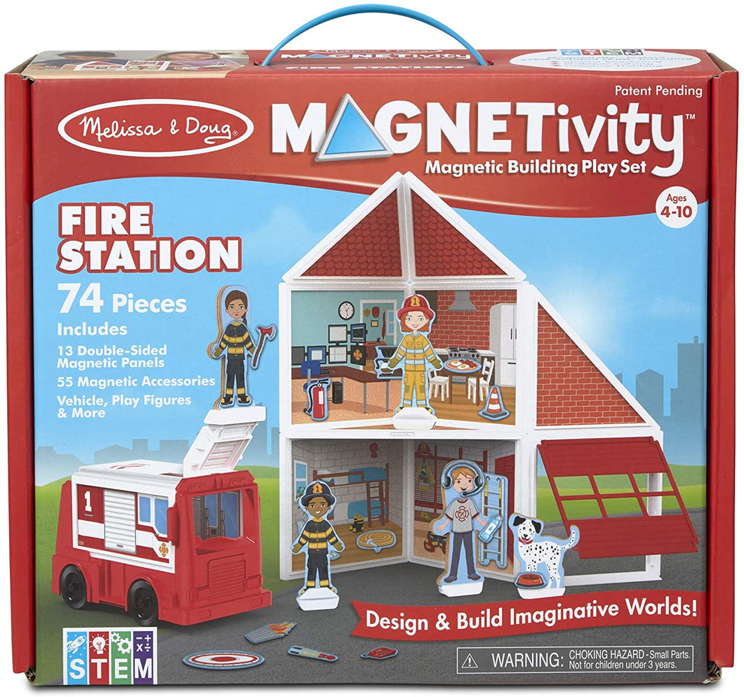 Melissa and Doug Magnetivity Building Set - Fire Station