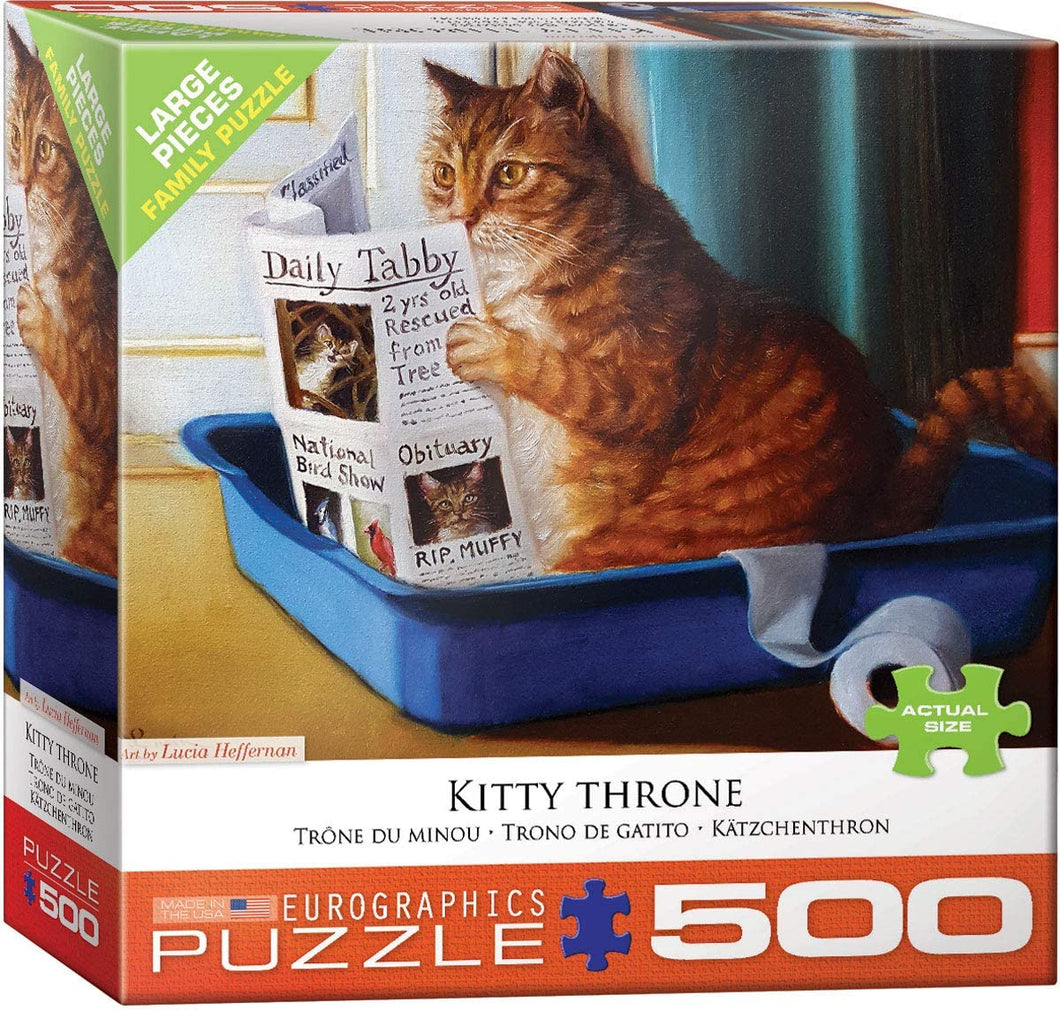 Eurographics 500 Large Piece Jigsaw Puzzle - Kitty Throne
