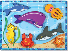Load image into Gallery viewer, Melissa and Doug Wooden Chunky Puzzle - Sea Creatures
