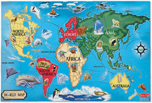 Load image into Gallery viewer, Melissa and Doug 33 Piece Floor Puzzle - World Map
