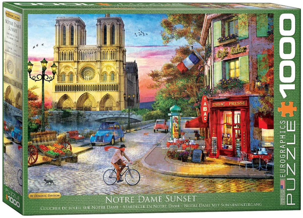 Eurographics 1000 Piece Jigsaw Puzzle - Notre Dame Sunset