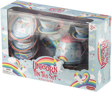 Load image into Gallery viewer, 15 Piece Unicorn Tin Tea Set
