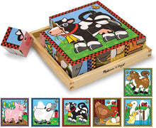 Load image into Gallery viewer, Melissa and Doug 24 Piece Farm Cube Puzzle

