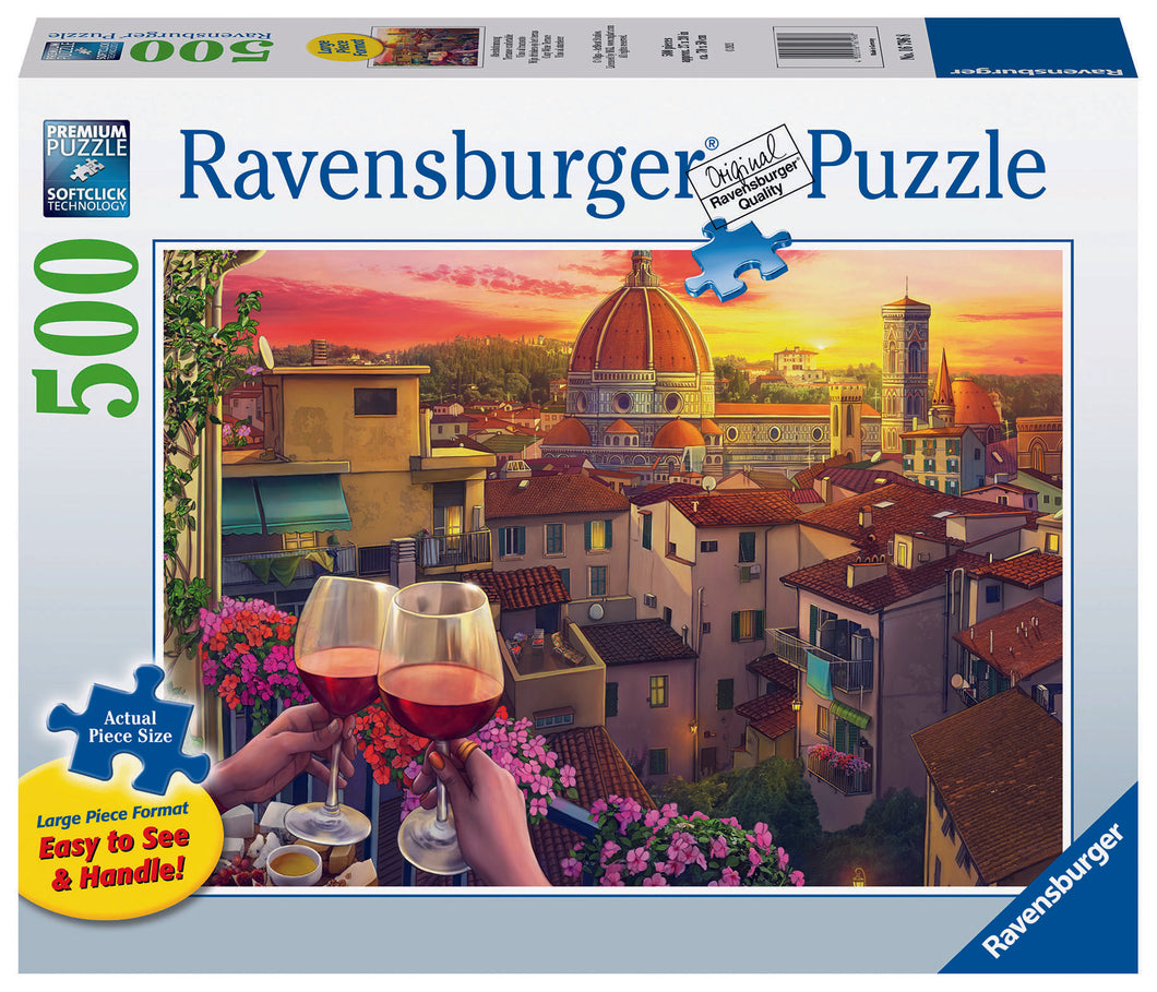Ravensburger 500 Large Piece Jigsaw Puzzle - Cozy Wine Terrace