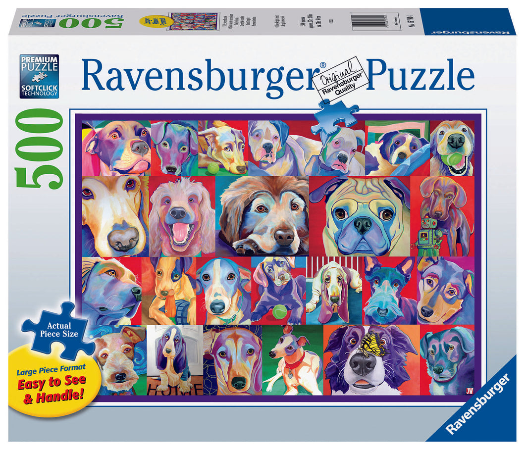 Ravensburger 500 Large Piece Jigsaw Puzzle - Hello Doggies