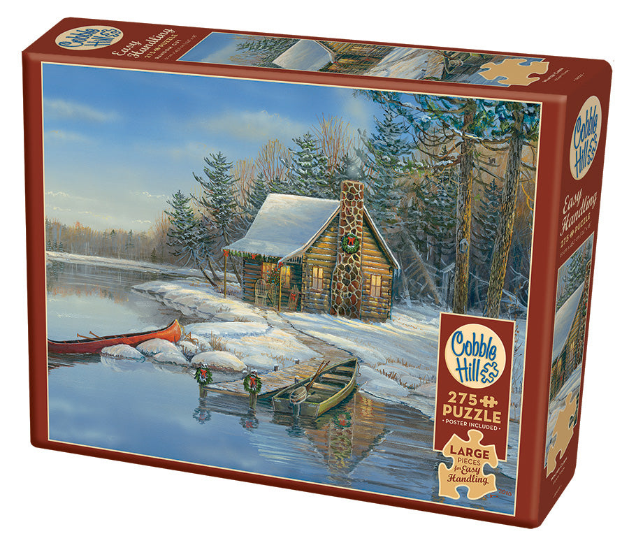 Cobble Hill 275 Extra Large Piece Jigsaw Puzzle - Winter Cabin